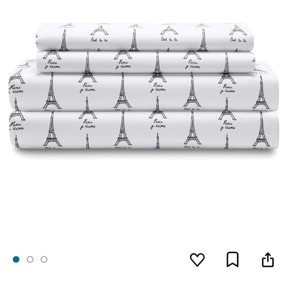 Parisian 3 piece sheet set twin bed